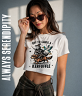 "Off To Cause A Kerfuffle" Whimsical Crop Tee