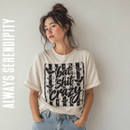 "Bat Shit Crazy" Grunge Spooky Graphic Tee