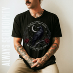 "Without The Dark" Gothic Raven Graphic Tee