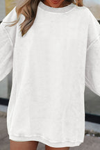 Festival Fuchsia Ribbed Corduroy Oversized Sweatshirt