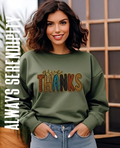 Give Thanks Sequin Bubble Letter Sweatshirt | Thanksgiving & Fall Fashion