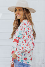 Casual Cakewalk Floral Smocked Blouse