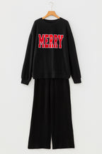 Fiery Red JOLLY Corded Long Sleeve Top and Pockets Pants Set