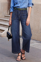 Bluing Mimimalist Patch Pocket Womens Shift Jeans