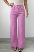 Bonbon 2-Button High Waist Flared Bottom Jeans