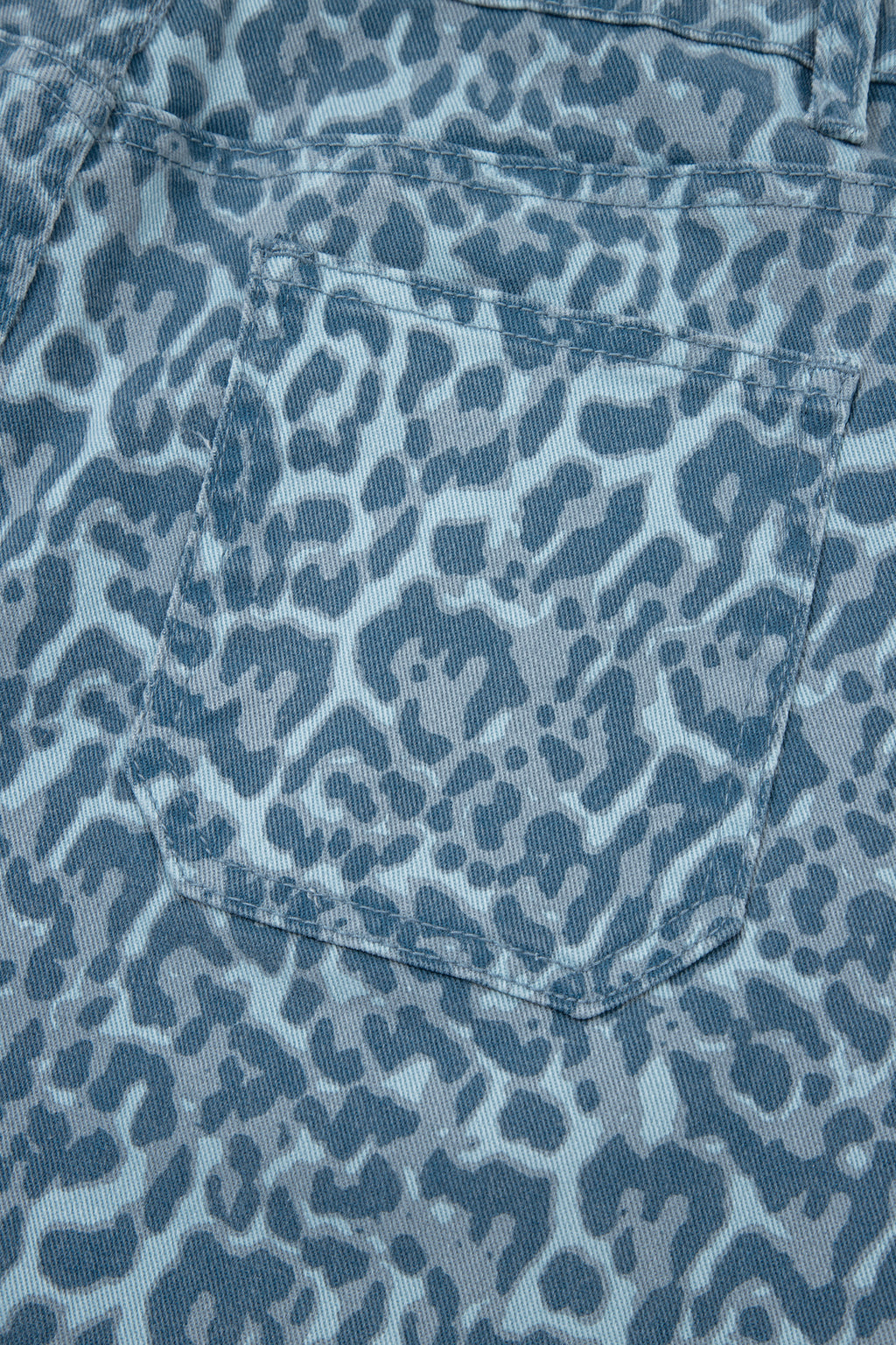 Brown Leopard Frayed Edge Wide Leg High Waist Jeans