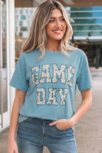 Stone Blue Camo GAME DAY Graphic T Shirt