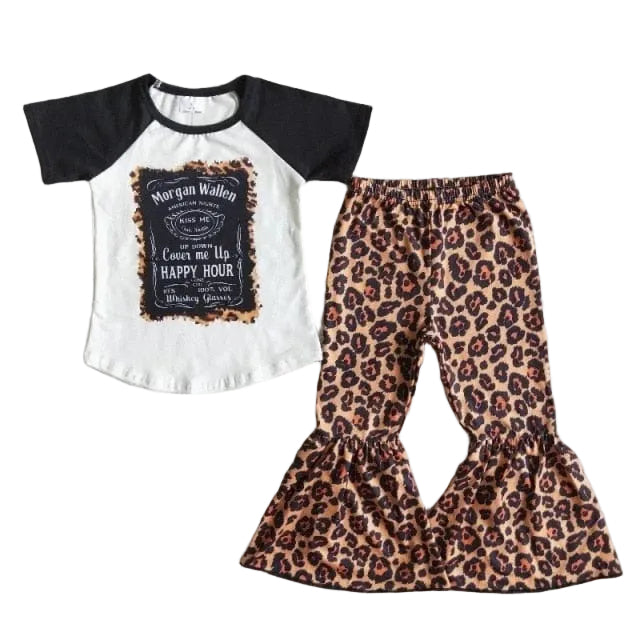 Kids Morgan Wallen Concert Flare Pants Set ✨ Trendy Western Gameday Outfit